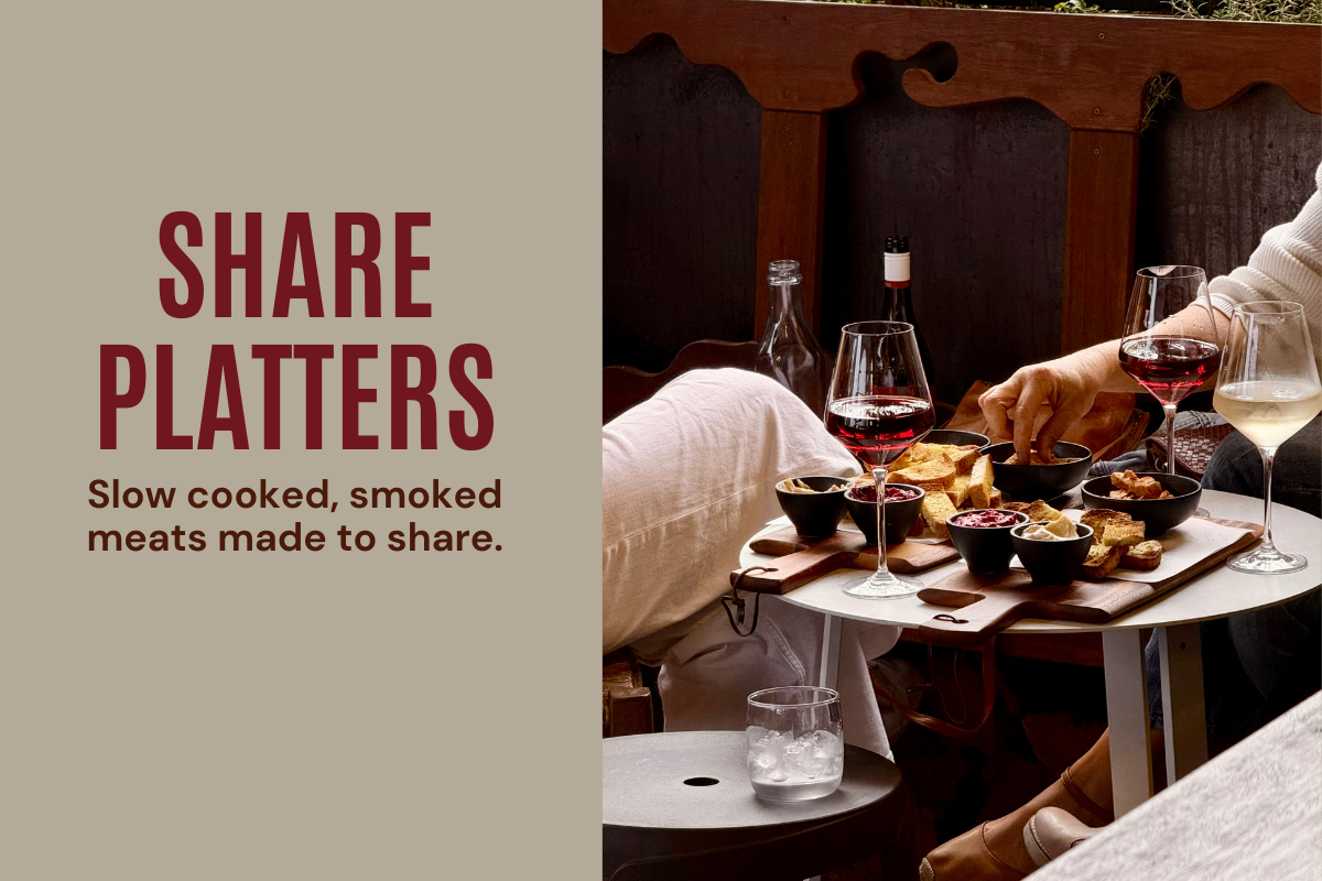 Slow cooked, smoked platters made to share